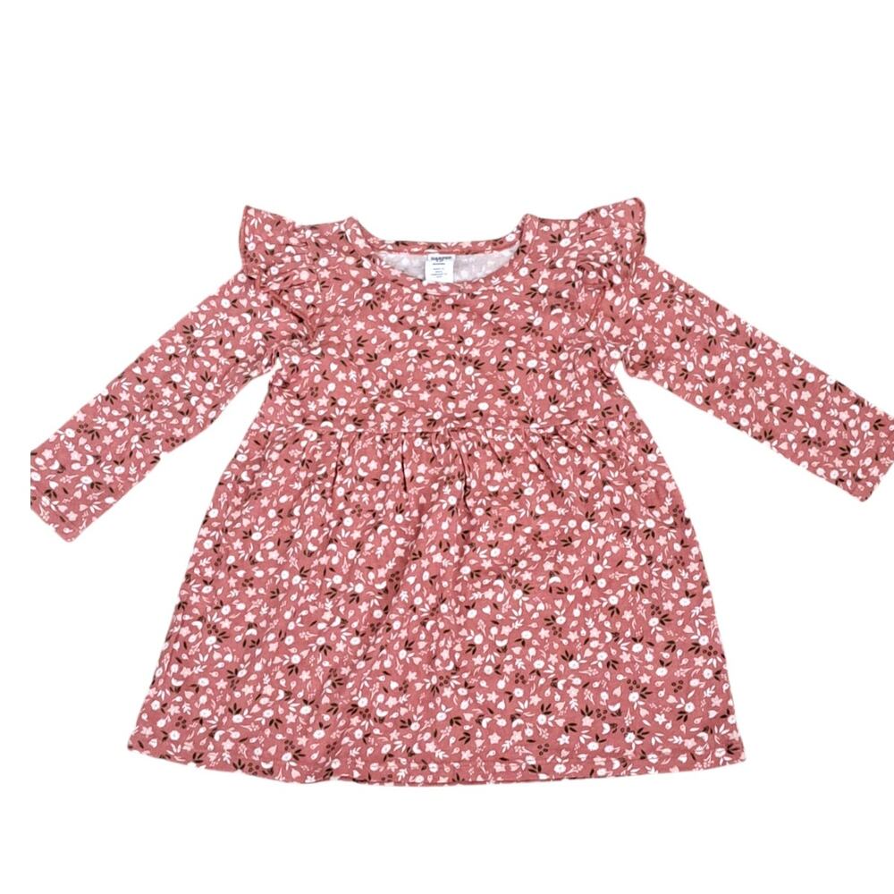 Harper Canyon Girls Floral Ruffle Babydoll Long Sleeve Dress Size 12M  NWT